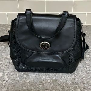 Small COACH Convertible Leather Backpack with zippered sides